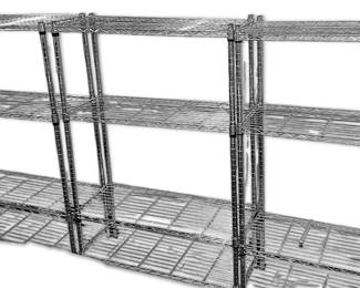 Four Adjustable Metal Wire Storage Shelves, NSF Certified