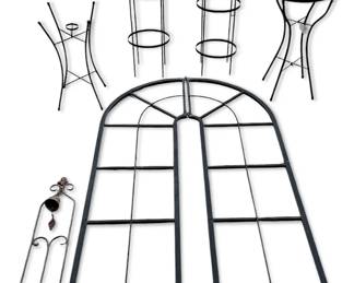 Metal Garden Plant Stands, Cast Iron Chime, Folding Trellis
