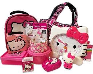 Hello Kitty Lunch Box, Purse, Clock, Charger and More
