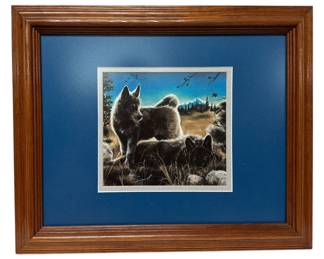 Vintage Maija Baby Wolf Print Framed