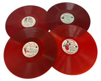 Rare Red Vinylite Childrens Records