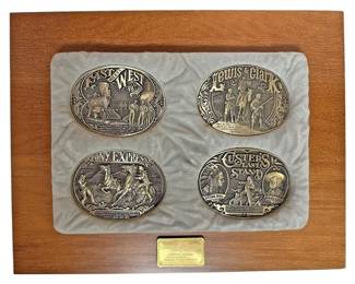 Taming of The West Brass Belt Buckle Set