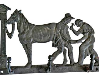 Rustic Cast Iron Blacksmith Horse Wall Hook
