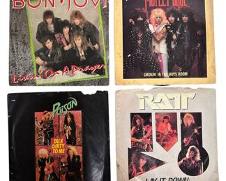 1980s Hair Metal Vinyl 45 Singles