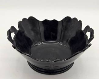 Mt. Pleasant Double-handle Square Black Amethyst Glass