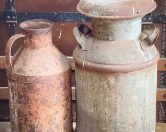 (2) Vintage Milk Cans