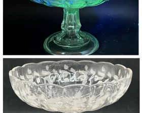 6” Compote with Ultraviolet Glow