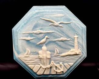 Signed Robert Nemith Nautical Wall Plaque