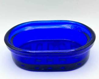 Cobalt Blue Glass Soap Dish