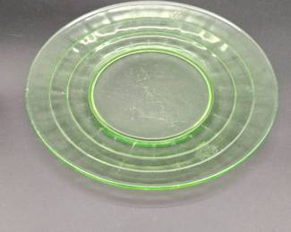 Uranium Depression Glass Plate