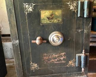Large Locked Antique Safe — No Key, No Combination