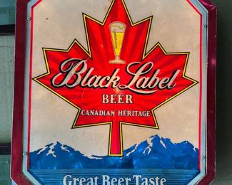 Black Label Illuminated Beer Sign