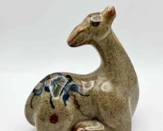 Studio Pottery Deer Figurine