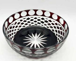 (2) Bohemian Glass Bowls