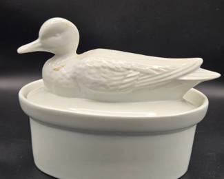 Ceramic Duck Lidded Dish