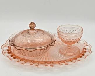 (3) Gorgeous Anchor Hocking Depression Glass Pieces