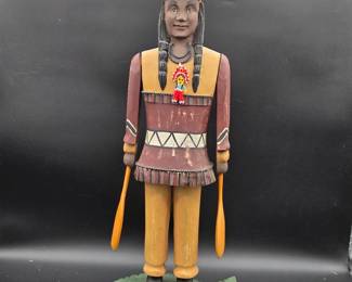 RARE Midwest Importers of Cannon Falls Handmade Man Figurine 17.4" tall