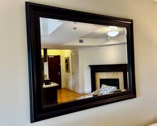 Wall mirror, solid wood, beveled edge