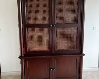 Front shot of gorgeous solid wood armoire