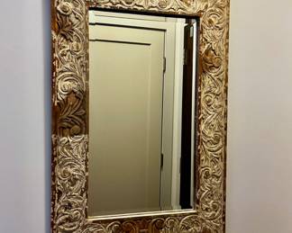 Wall mirror, carved wood design