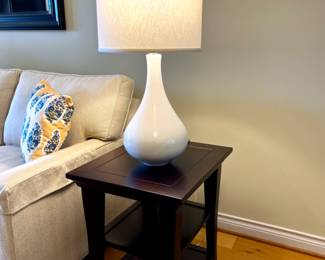 End table with shelves