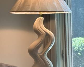 PAIR OF 80'S ORGANIC FREEFORM TABLE LAMPS