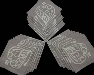 Gray cotton table napkins