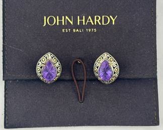 18kt, sterling, amethyst John Hardy earrings