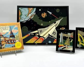 Paint by number kit, paintings