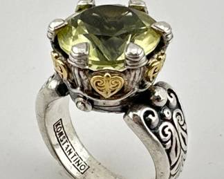 Konstantino 18kt sterling lemon citrine ring