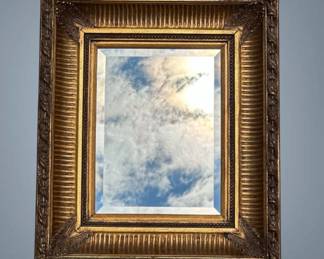 Gilt beveled mirror