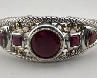 Sterling ruby cuff