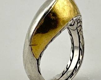 John Hardy 22kt, sterling ring
