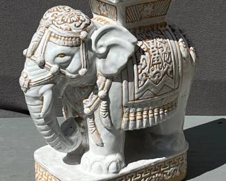 Ceramic glazed elephant seat