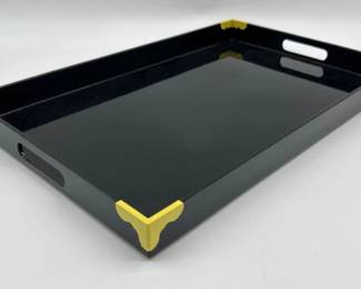 Georges Briard yellow and black tray