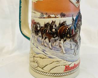 This is a 1996 Budweiser Holiday Stein.