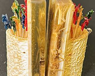 Vintage Lucite Toothpick Holders Mid Century 