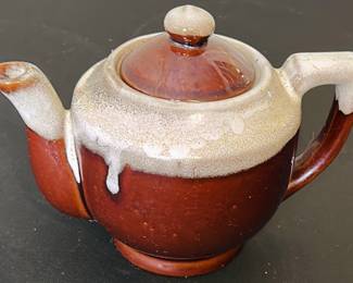 Mid Century Drip Glaze Teapot