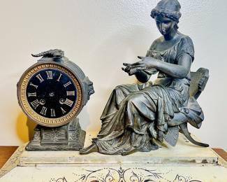 Figural Mantle Clock