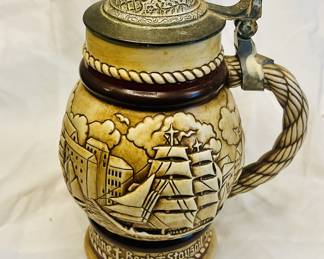 This is a Ceramarte Avon beer stein 1977