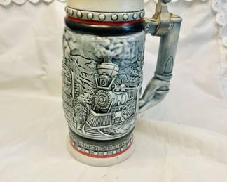 Ceramarte Railroad Stein 1982