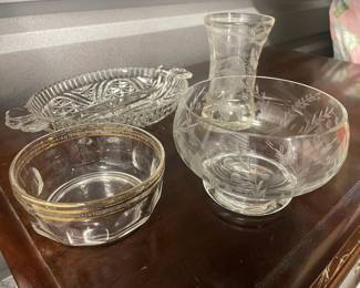 antique glassware and crystal