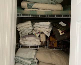 many textiles, some vintage, some newer for sale