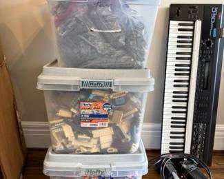 Lego Pieces and Keyboard