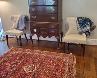Pair of Pier One Linen Chairs