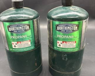 (2) Bottles of Worthington Propane for Camp Stoves