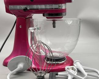 Pink Kitchen Aide Stand Mixer w/ Accessories
