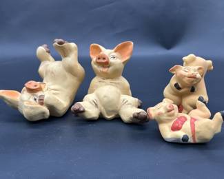 (4) Little Pigs Figurines, as pictured