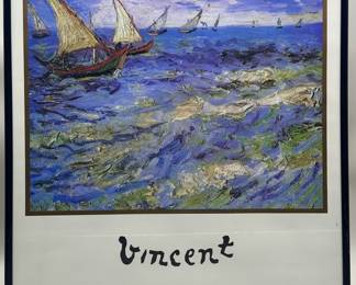 Framed Le Voilers Poster Print by Vincent Van Gogh