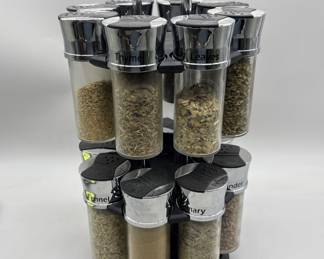 Rotating Spice Rack with Spices